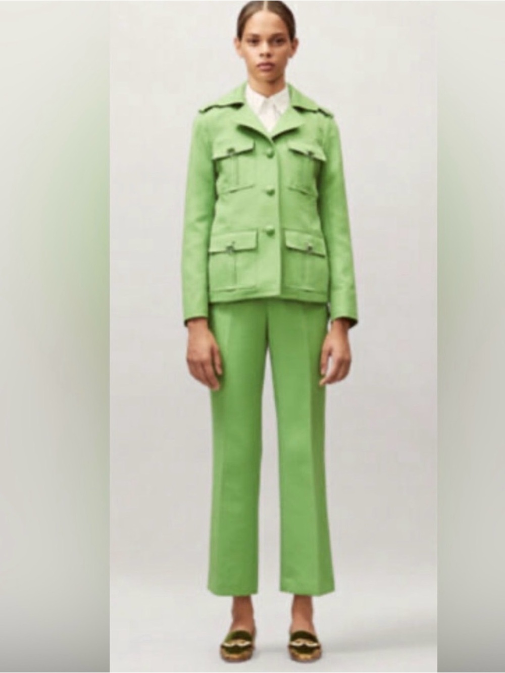 RARE NWT Tory Burch Sgt Pepper Jacket Bright Clover Green 6 $598